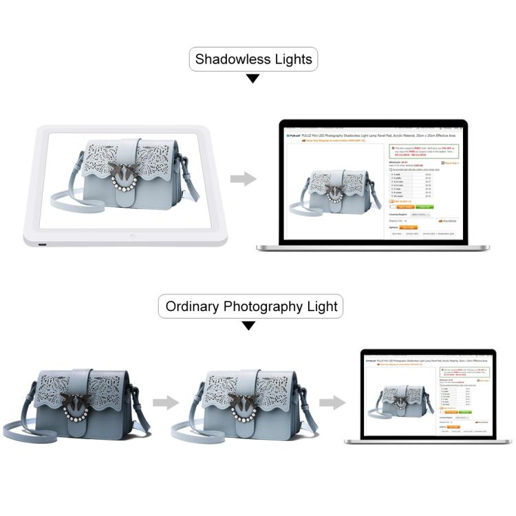 PULUZ 30cm Folding Ring Light Photo Lighting Studio Shooting Tent Box with Shadowless Light Panel