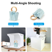 PULUZ 30cm Folding Ring Light Board Photo Lighting Studio Shooting Tent Box Kit Box with Shadowless Light Panel