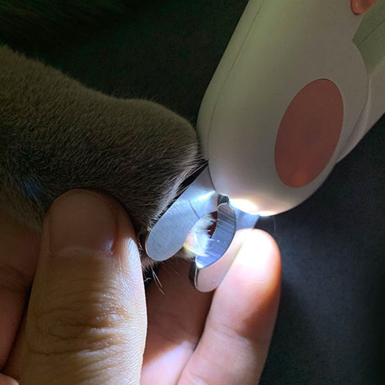 Pet Cat and Dog LED Light Nail Clippers (Pink)