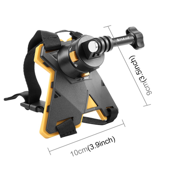 PULUZ Magnetic Quick Release Motorcycle Helmet Chin Strap Mount (Black)