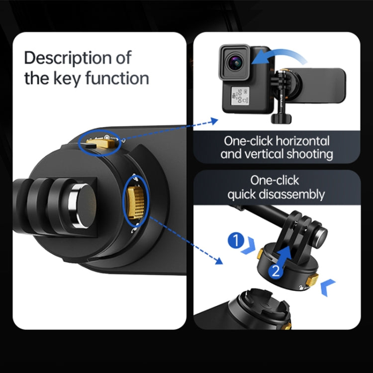 PULUZ Magnetic Quick Release Backpack Strap Clip (Black)