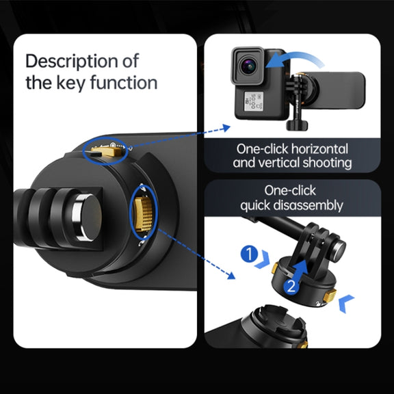 PULUZ Magnetic Quick Release Backpack Strap Clip (Black)