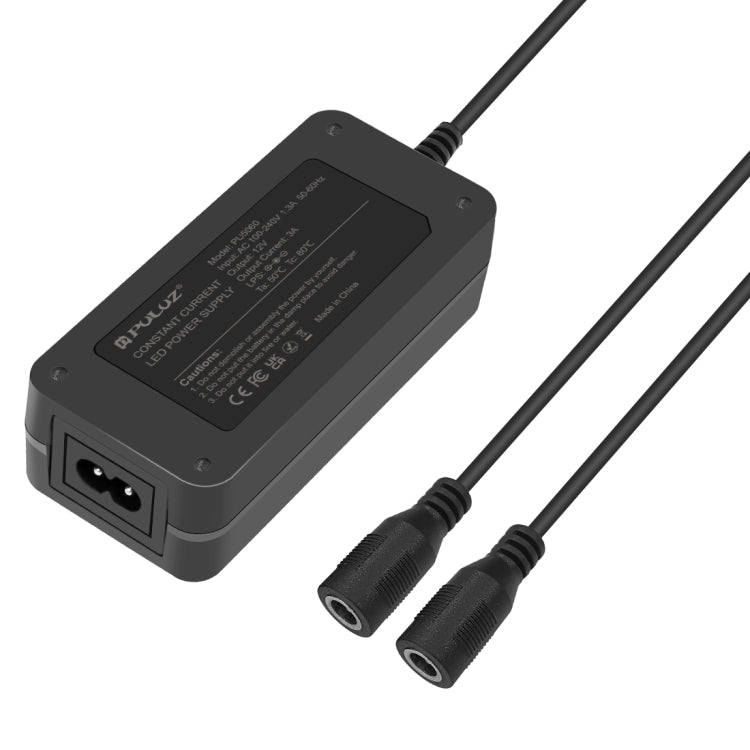PULUZ Constant Current LED Power Supply Power Adapter for 60cm Studio Tent, AC 100-240V to DC 12V 3A(EU Plug)