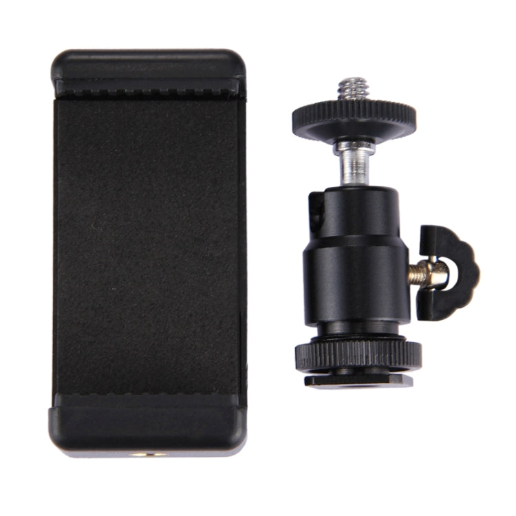 PULUZ 1/4 inch Hot Shoe Tripod Head +  Tripod Stand Clamp for iPhone, Samsung, Huawei, HTC, 5.5cm