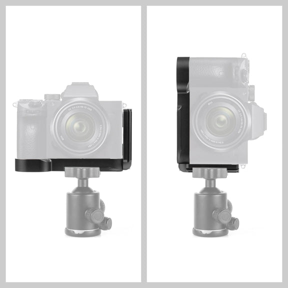 PULUZ 1/4 inch Vertical Shoot Quick Release L Plate Bracket Base Holder for Sony A7R / A7 / A7S(Black)