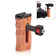 PULUZ 3/8 inch Screw Universal Camera Wooden Side Handle with Cold Shoe Mount for Camera Cage Stabilizer(Bronze) - free shipping - PMC TechLife - Order now!