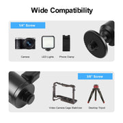 PULUZ 3/8 inch Outer Screw Metal Tripod Ball Head Adapter with Knob Lock(Black)