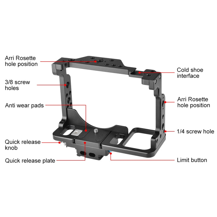 PULUZ Video Camera Cage Filmmaking Rig for Nikon Z6 / Z7(Black)