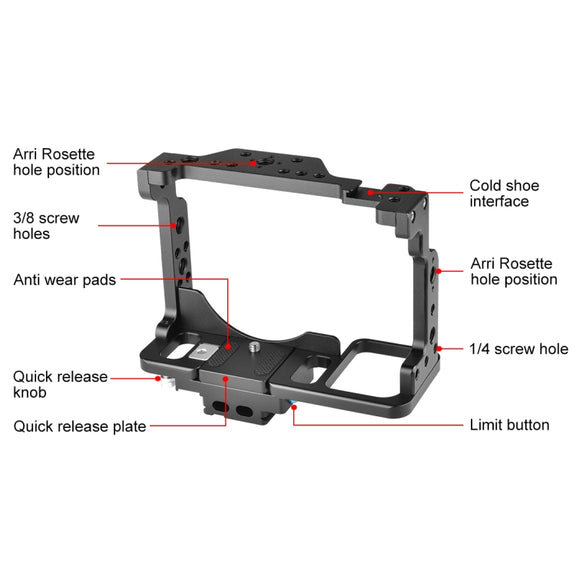 PULUZ Video Camera Cage Filmmaking Rig for Nikon Z6 / Z7(Black)