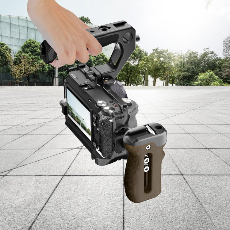 For  Sony A6700 PULUZ Metal Camera Cage Stabilizer Rig (Black)