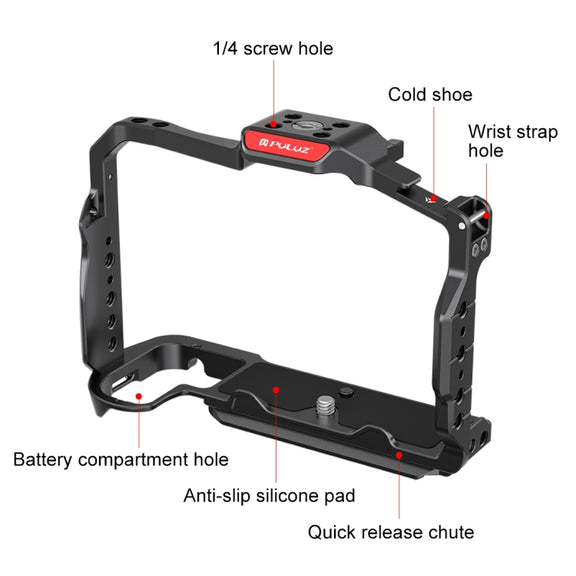 For Nikon Z6III / Z6II PULUZ Metal Camera Cage Stabilizer Rig (Black)
