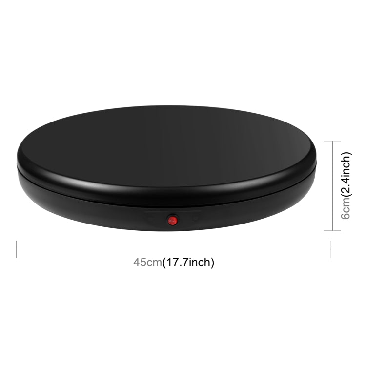 PULUZ 45cm Remote Control Adjusting Speed Rotating Turntable Display Stand, Black, Load 100kg(EU Plug)