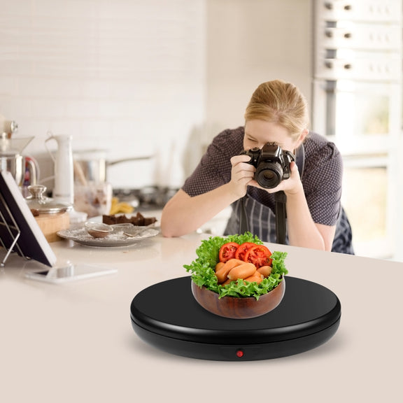 PULUZ 45cm Remote Control Adjusting Speed Rotating Turntable Display Stand, Black, Load 100kg(EU Plug)