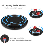 PULUZ 45cm Remote Control Adjusting Speed Rotating Turntable Display Stand, Black, Load 100kg(UK Plug)
