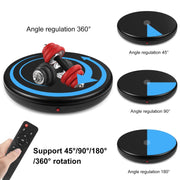 PULUZ 45cm Remote Control Adjusting Speed Rotating Turntable Display Stand, Black, Load 100kg(UK Plug)