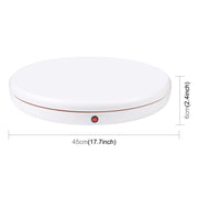PULUZ 45cm Remote Control Adjusting Speed Rotating Turntable Display Stand, White, Load 100kg(AU Plug)