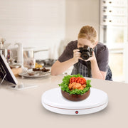 PULUZ 45cm Remote Control Adjusting Speed Rotating Turntable Display Stand, White, Load 100kg(AU Plug)