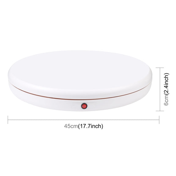 PULUZ 45cm Remote Control Adjusting Speed Rotating Turntable Display Stand, White, Load 100kg(EU Plug)