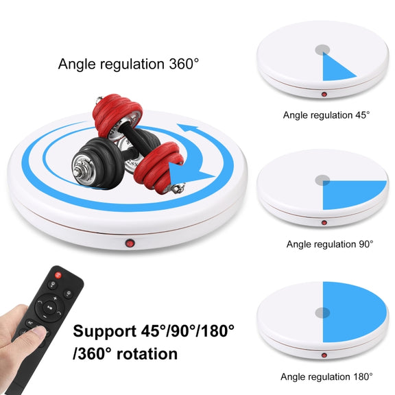 PULUZ 45cm Remote Control Adjusting Speed Rotating Turntable Display Stand, White, Load 100kg(EU Plug)