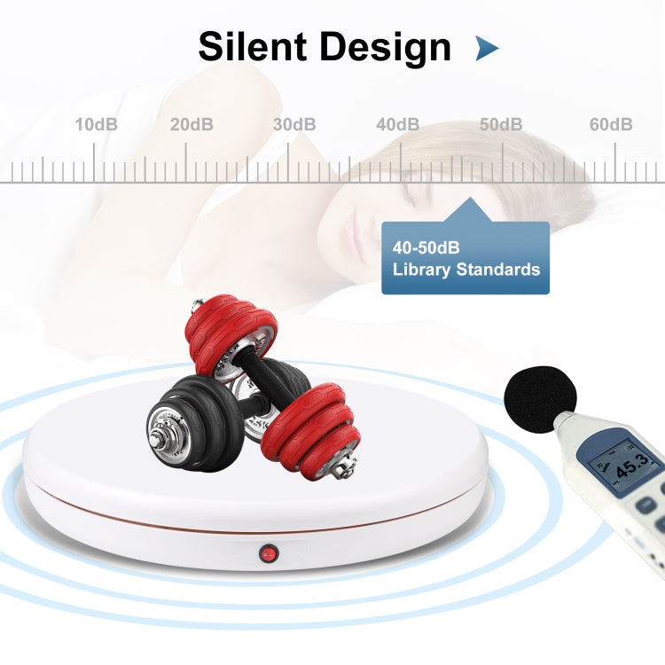 PULUZ 45cm Remote Control Adjusting Speed Rotating Turntable Display Stand, White, Load 100kg(EU Plug)