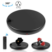 PULUZ 45cm Remote Control Adjusting Speed Rotating Turntable Display Stand with Power Socket, Black, Load 100kg(AU Plug)
