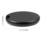 PULUZ 45cm Remote Control Adjusting Speed Rotating Turntable Display Stand with Power Socket, Black, Load 100kg(AU Plug)
