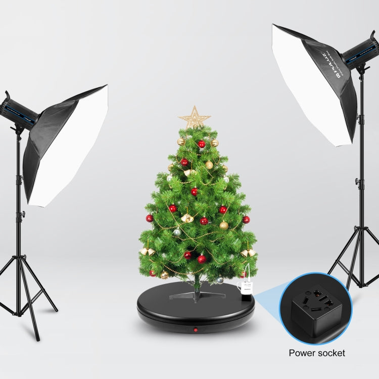 PULUZ 45cm Remote Control Adjusting Speed Rotating Turntable Display Stand with Power Socket, Black, Load 100kg(AU Plug)