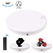 PULUZ 45cm Remote Control Adjusting Speed Rotating Turntable Display Stand with Power Socket, White, Load 100kg(AU Plug)