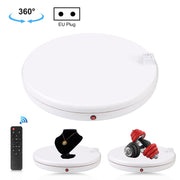 PULUZ 45cm Remote Control Adjusting Speed Rotating Turntable Display Stand with Power Socket, White, Load 100kg(EU Plug)