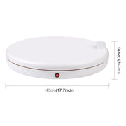 PULUZ 45cm Remote Control Adjusting Speed Rotating Turntable Display Stand with Power Socket, White, Load 100kg(UK Plug)