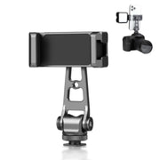 PULUZ Z-axis 360 Rotation Cold Shoes Aluminum Alloy Phone Clamp Holder Bracket (Black)