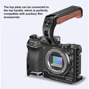 For Sony A6500 / A6400 / A6300 / A6000 PULUZ Metal Camera Cage Expansion Mount Stabilizer Rig (Black)