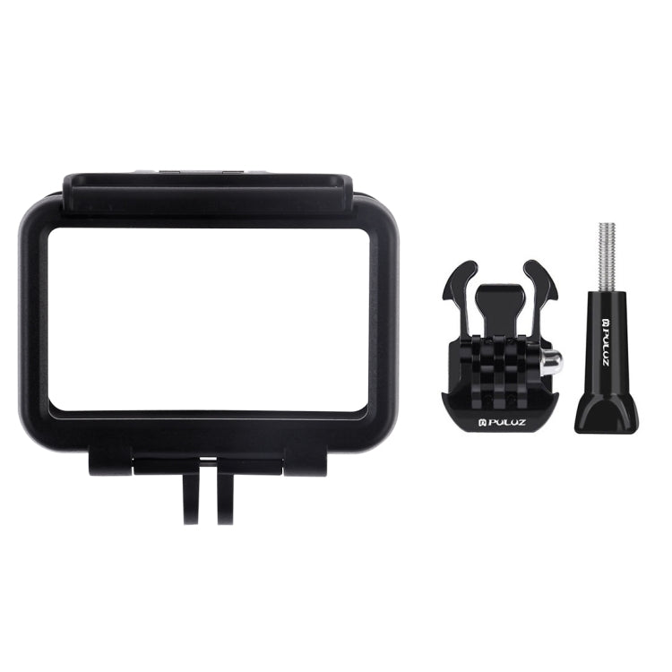 PULUZ Standard Border Frame ABS Protective Cage for DJI Osmo Action, with Buckle Basic Mount & Screw(Black)