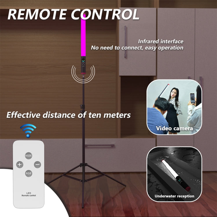 PULUZ RGB 114 LEDs Water-resistant Photography Handheld Light Stick with Remote Control(Red)