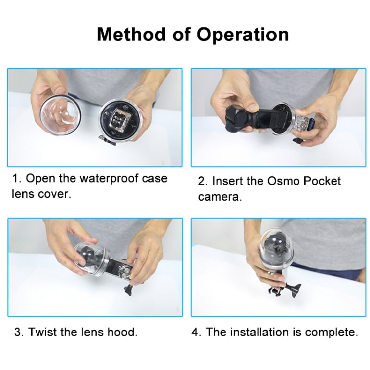 PULUZ 60m Underwater Water-resistant Housing Diving Case Cover for DJI Osmo Pocket