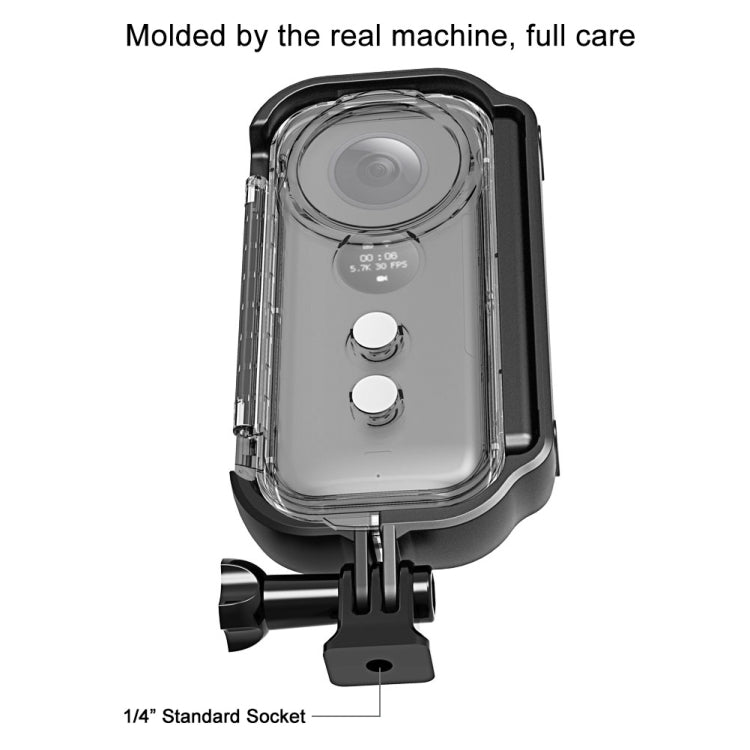 PULUZ 30m Underwater Water-resistant Housing Protective Case for Insta360 ONE X, with Buckle Basic Mount & Screw