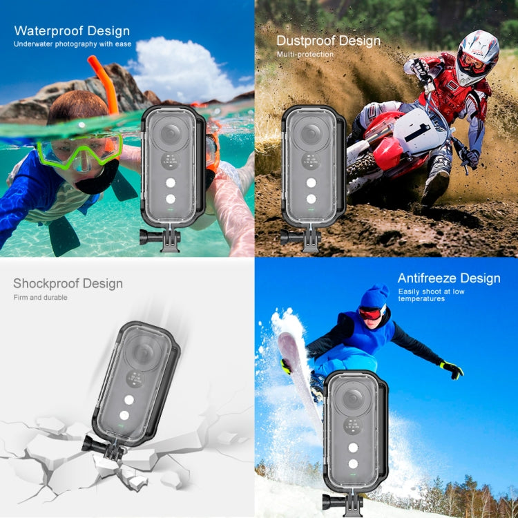 PULUZ 30m Underwater Water-resistant Housing Protective Case for Insta360 ONE X, with Buckle Basic Mount & Screw