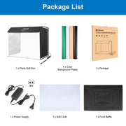 PULUZ Photo Studio Light Box Portable 60 x 40cm Cuboid Photography Studio Tent Kit with 4 Color Backdrops (EU Plug)