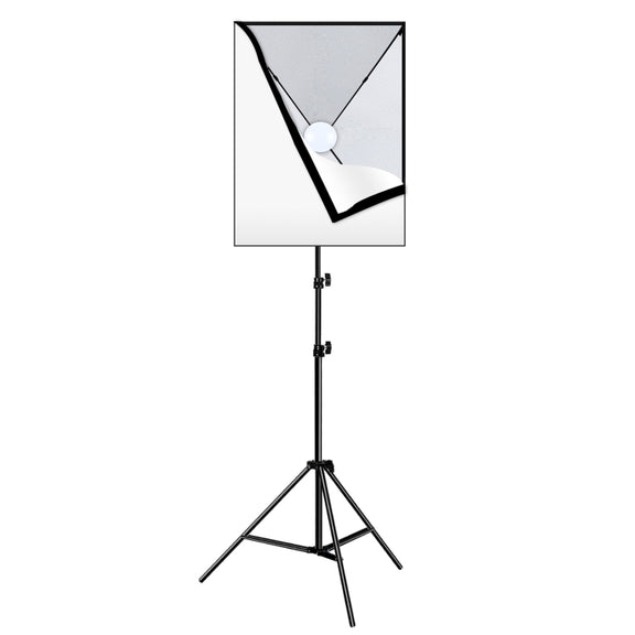 PULUZ 50x70cm Studio Softbox + 2m Tripod Mount + Single E27 30W 5700K White Light LED Bulb Photography Kit(US Plug)