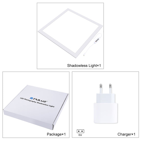 PULUZ 1000LM LED Acrylic No Polar Dimming Shadowless Light Pad with Switch for 40cm Photo Studio Box(EU Plug)