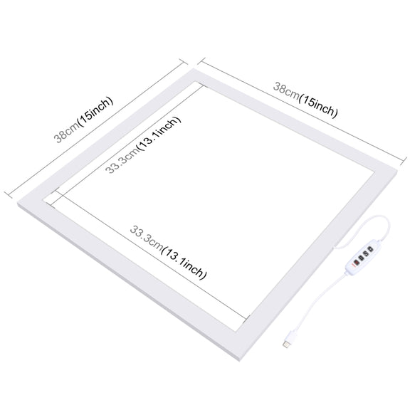 PULUZ 1000LM LED Acrylic No Polar Dimming Shadowless Light Pad with Switch for 40cm Photo Studio Box(EU Plug)