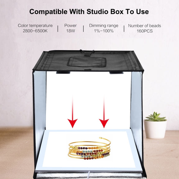 PULUZ 1000LM LED Acrylic No Polar Dimming Shadowless Light Pad with Switch for 40cm Photo Studio Box(EU Plug)