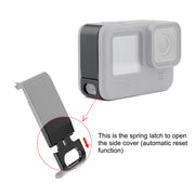 PULUZ Metal Battery Side Interface Cover for GoPro HERO13 Black /12 Black /11 Black /10 Black /9 Black(Black)
