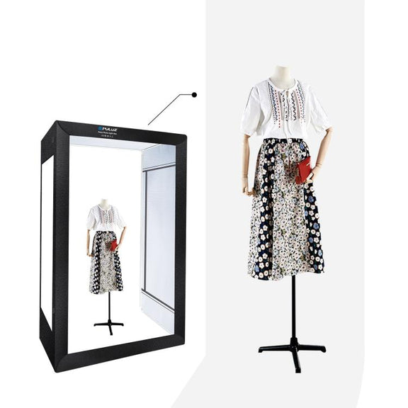 PULUZ 2m 240W 5500K Photo Light Studio Box Kit for Clothes / Adult Model Portrait(EU Plug)