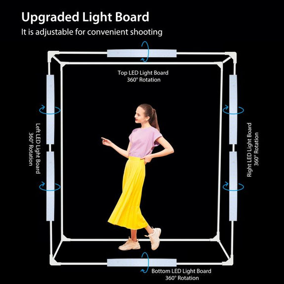 PULUZ 2m 240W 5500K Photo Light Studio Box Kit for Clothes / Adult Model Portrait(EU Plug)