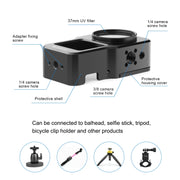 PULUZ CNC Aluminum Alloy Cage for DJI Action 2(Black)