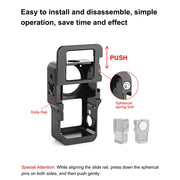 PULUZ CNC Aluminum Alloy Cage for DJI Action 2(Black)