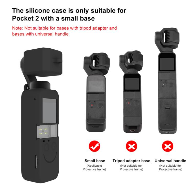 PULUZ  2 in 1 Silicone Cover Case Set for DJI OSMO Pocket 2 (Black)