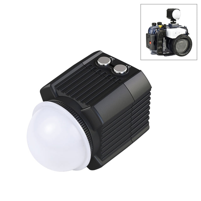 PULUZ 60m Underwater LED Photography Fill Light 7.4V/1100mAh Diving Light for GoPro, Insta360, DJI and Other Action Cameras(Black)