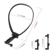 PULUZ Lazy Adjustable Neck Bracket for GoPro Action Camera Smartphones (Black)